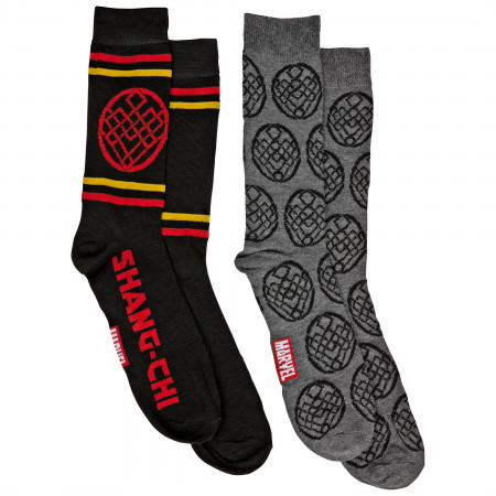 Marvel Studios Shang-Chi Symbol 2-Pair Pack of Casual Crew Socks